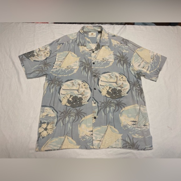 Paradise by Axis men’s 100% silk Hawaiian shirt large - Picture 7 of 9